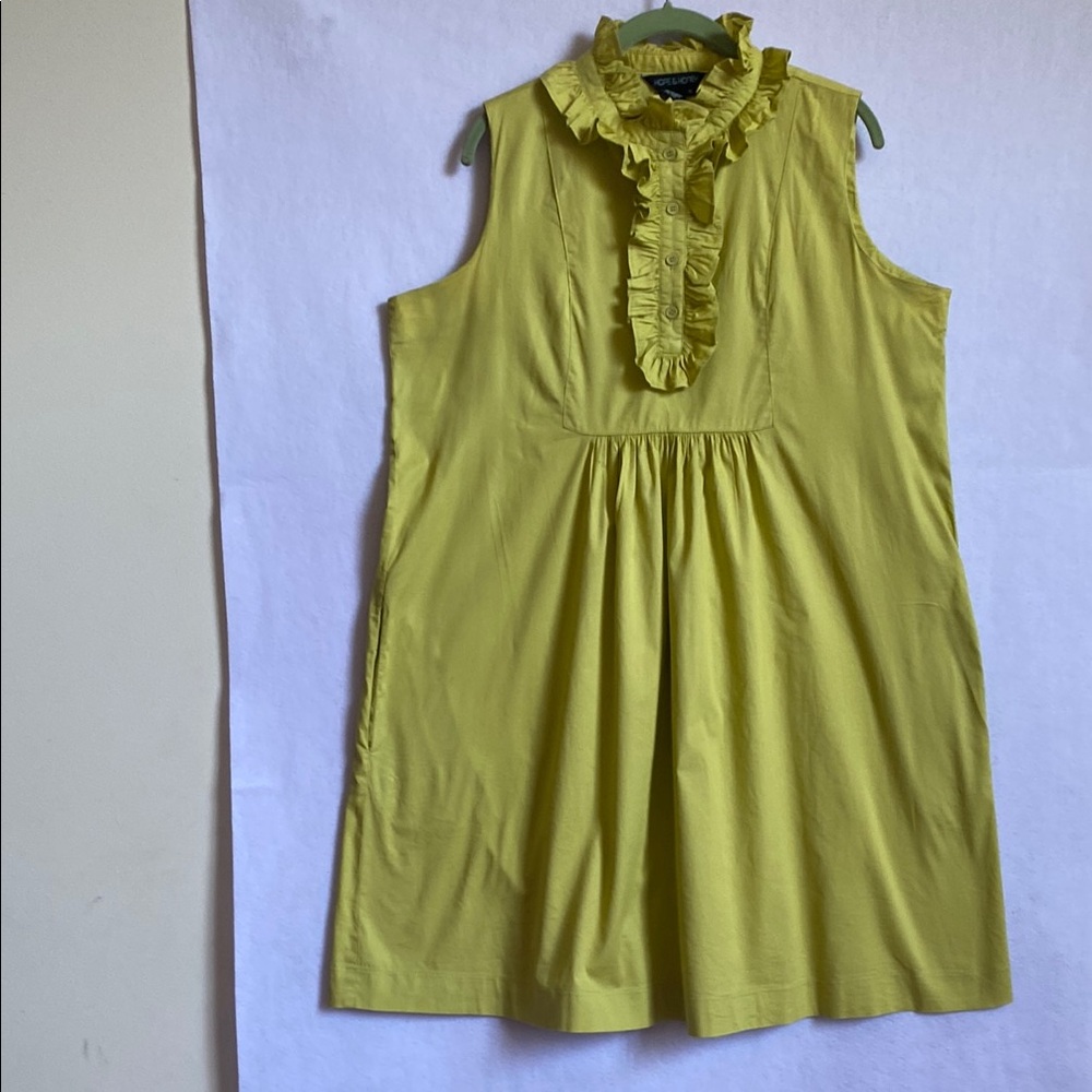 Elegant Yellow Ruffle Dress